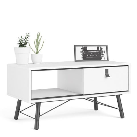 Contemporary Coffee Table with 1 Drawer in 101cm Width
