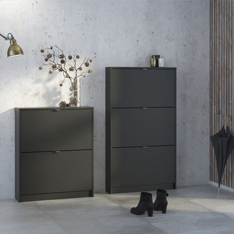 Stylish and Spacious Shoe Cabinet with Flip Down Doors