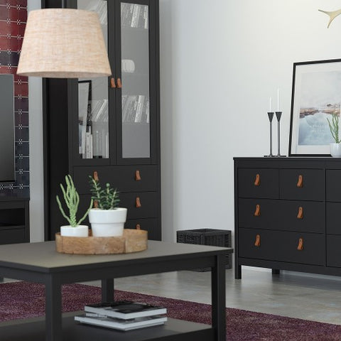 Spanish Villa Coffee Table Spacious Surface in Matt Black or White