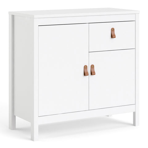 Stylish Sideboard with Brown Leather Loop in 94cm Length