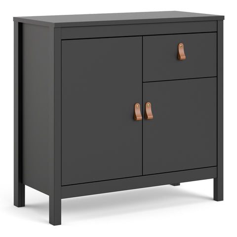 Stylish Sideboard with Brown Leather Loop in 94cm Length