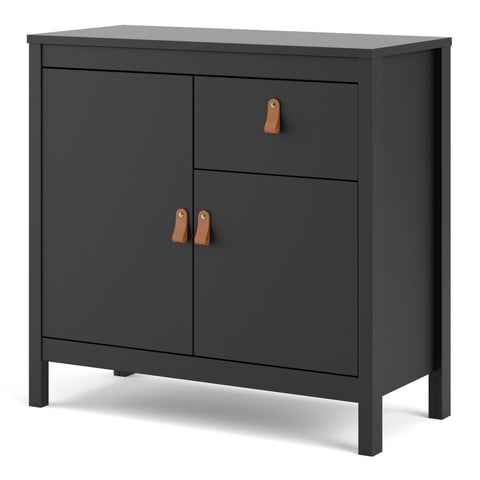 Stylish Sideboard with Brown Leather Loop in 94cm Length
