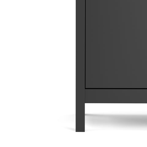 Stylish Sideboard with Brown Leather Loop in 94cm Length