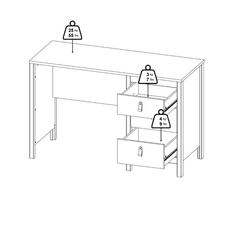 Modern Wood Working Desk with Spacious Design and Easy Glide Drawers