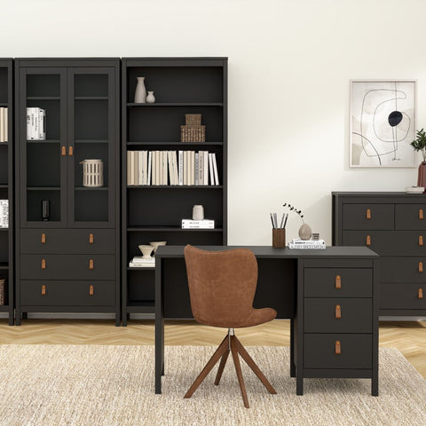 Modern Wood Working Desk with Spacious Design and Easy Glide Drawers
