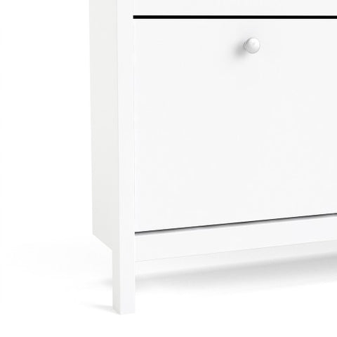 Modern Contemporary Shoe Cabinet with 4 Drawers in White or Matt Black