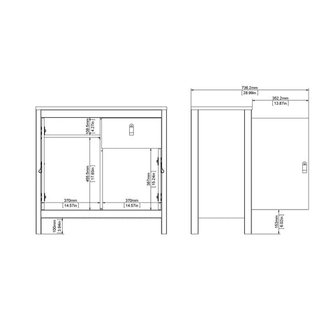 Modern Sideboard in 94cm Length