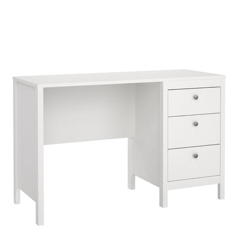Modern Sleek Working Desk with Drawers and Metal Handles