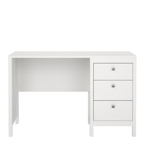 Modern Sleek Working Desk with Drawers and Metal Handles