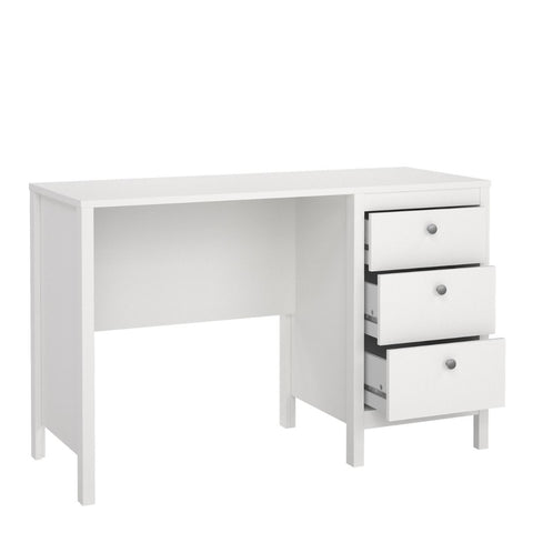 Modern Sleek Working Desk with Drawers and Metal Handles
