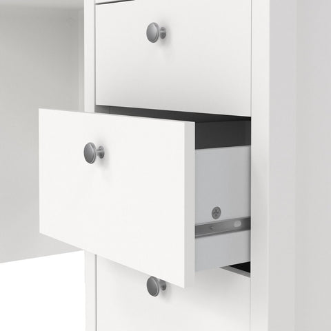 Modern Sleek Working Desk with Drawers and Metal Handles