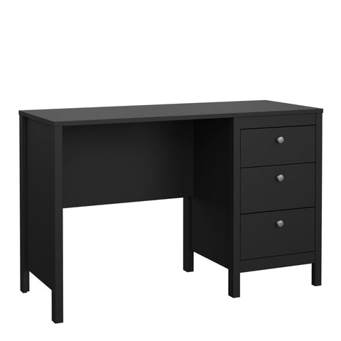 Modern Sleek Working Desk with Drawers and Metal Handles