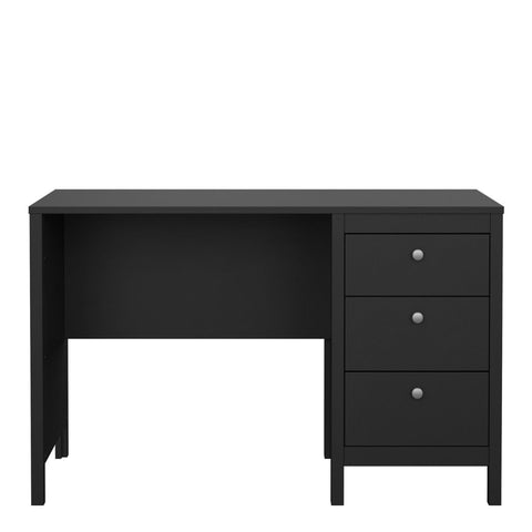 Modern Sleek Working Desk with Drawers and Metal Handles