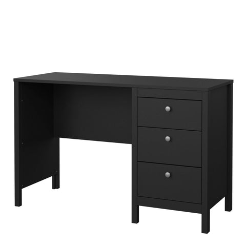 Modern Sleek Working Desk with Drawers and Metal Handles