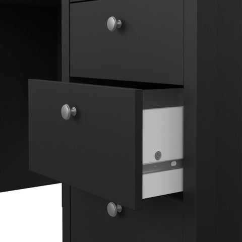 Modern Sleek Working Desk with Drawers and Metal Handles