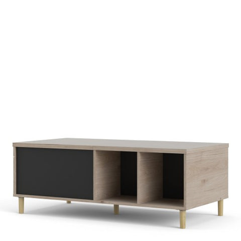 Firenze Coffee Table with Jackson Hickory Oak in White or Black