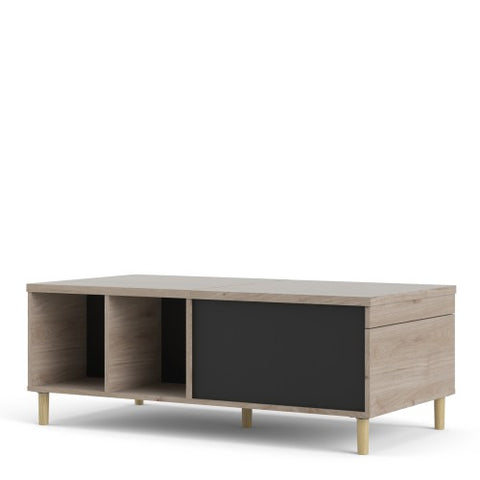 Firenze Coffee Table with Jackson Hickory Oak in White or Black