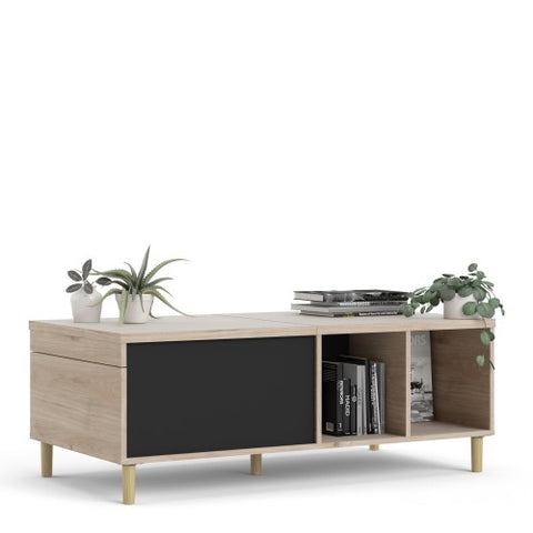 Firenze Coffee Table with Jackson Hickory Oak in White or Black