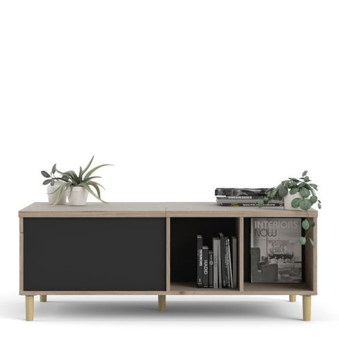 Firenze Coffee Table with Jackson Hickory Oak in White or Black