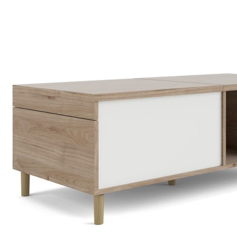 Firenze Coffee Table with Jackson Hickory Oak in White or Black