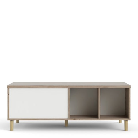 Firenze Coffee Table with Jackson Hickory Oak in White or Black