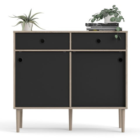Ferrara Sideboard 2 Cabinet Doors + 2 Drawers with 98cm Width