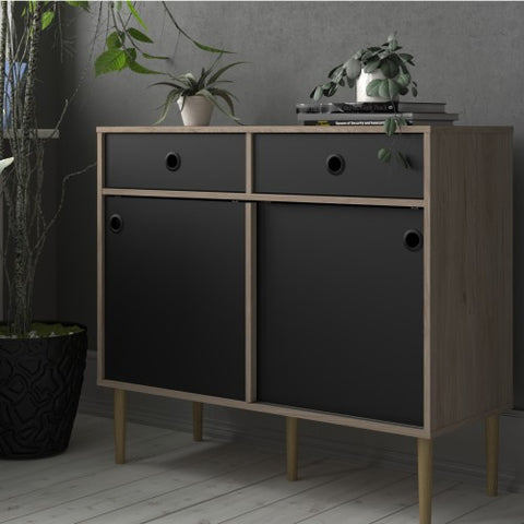 Ferrara Sideboard 2 Cabinet Doors + 2 Drawers with 98cm Width