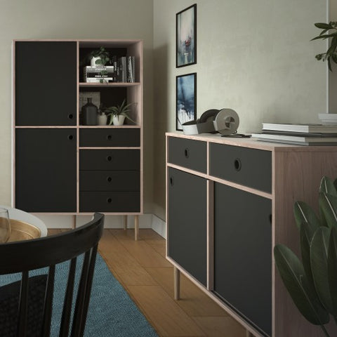 Ferrara Sideboard 2 Cabinet Doors + 2 Drawers with 98cm Width