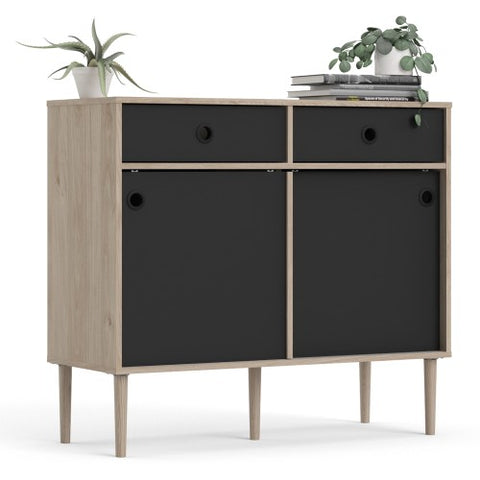 Ferrara Sideboard 2 Cabinet Doors + 2 Drawers with 98cm Width