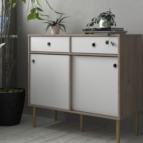 Ferrara Sideboard 2 Cabinet Doors + 2 Drawers with 98cm Width