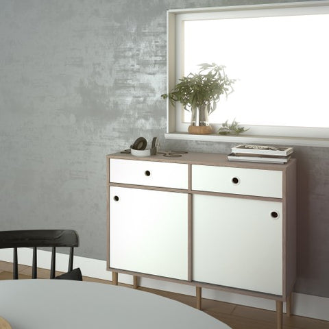 Ferrara Sideboard 2 Cabinet Doors + 2 Drawers with 98cm Width