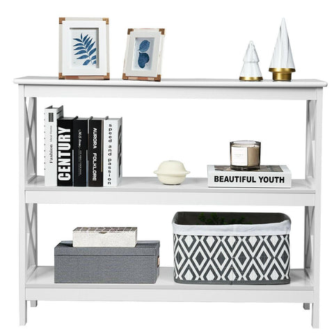 Modern Multifunctional Entryway Console Table with Industrial Design