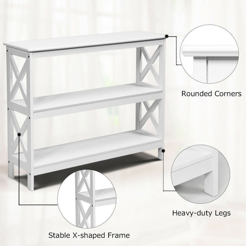 Modern Multifunctional Entryway Console Table with Industrial Design