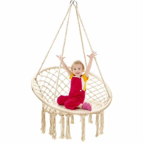 Fairy Hanging Swing Chair with Metal Rings