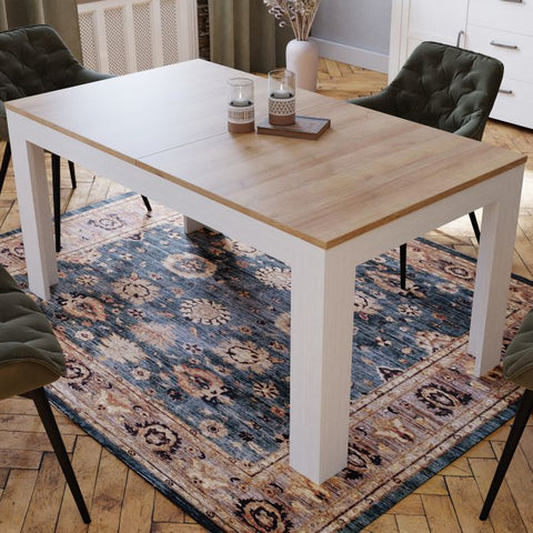 Multi-Use and Versatile Dining Table with Oak Finish and Elegant Rustic Style