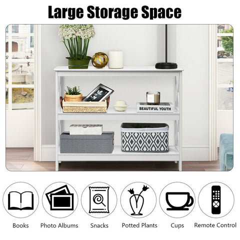 Modern Multifunctional Entryway Console Table with Industrial Design