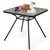 Patio 80 x 80cm Dining Table with Faux Marble Table Top in Grey