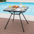 Patio 80 x 80cm Dining Table with Faux Marble Table Top in Grey