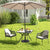 Patio 80 x 80cm Dining Table with Faux Marble Table Top in Grey