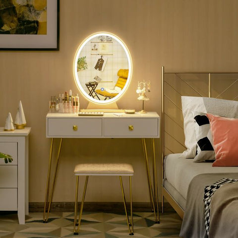 Original Dressing Table with Mirror and Stool