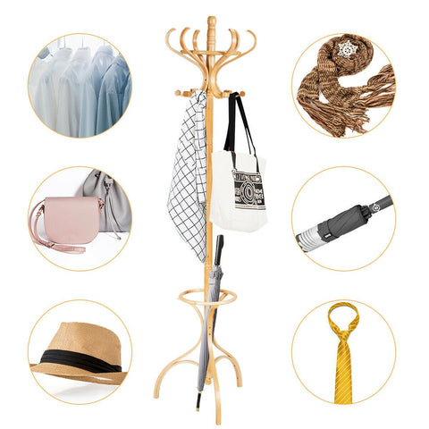Practical Coat Rack with 360° Rotating Top and Stable Design