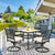 Patio 90cm Dining Table with Powder-Coated Tabletop