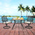 Patio 90cm Dining Table with Powder-Coated Tabletop