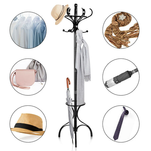 Practical Coat Rack with 360° Rotating Top and Stable Design
