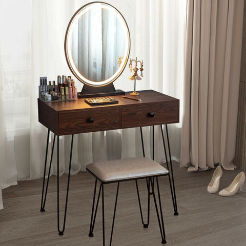 Original Dressing Table with Mirror and Stool