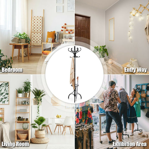 Practical Coat Rack with 360° Rotating Top and Stable Design