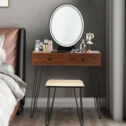 Original Dressing Table with Mirror and Stool