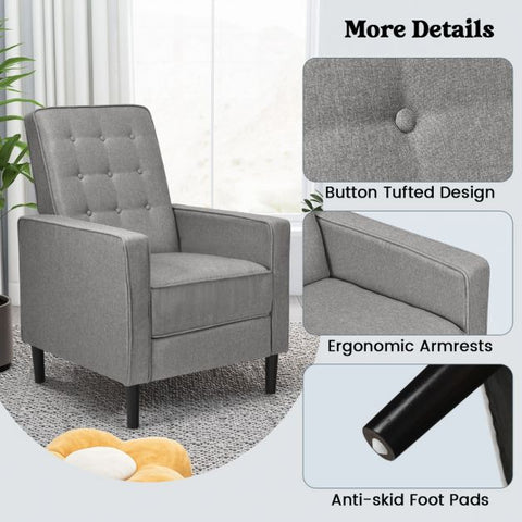 Royal Highbacked Armchair with Extendable Footrest
