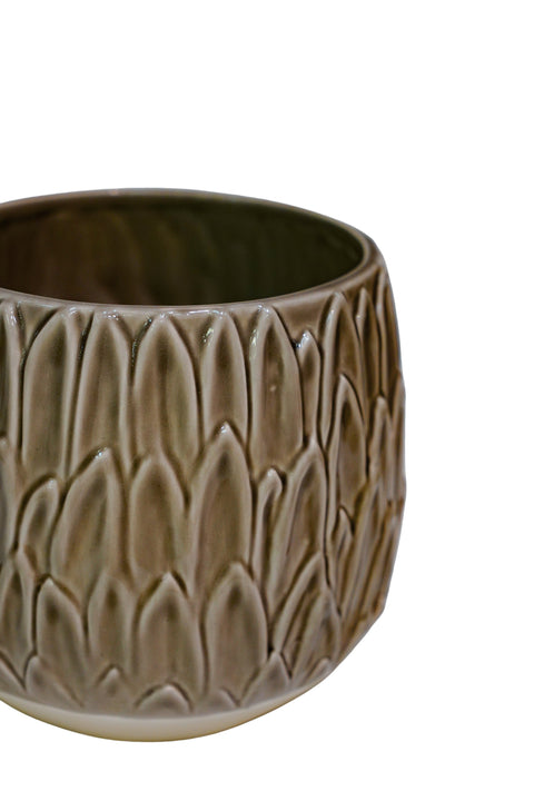Stylish and Elegant Planter with Embossed Design Finish