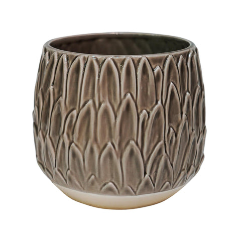 Stylish and Elegant Planter with Embossed Design Finish